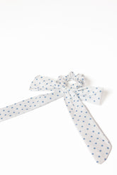 Cass Bow Scrunchie - White